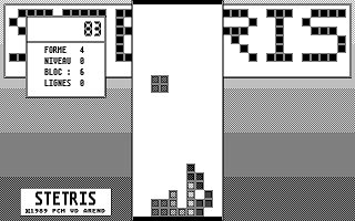 STetris atari screenshot